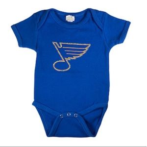 2/$12 💥♻ Creation St. Louis Blues Hockey Royal Blue Bodysuit | Size 6-12m | 375